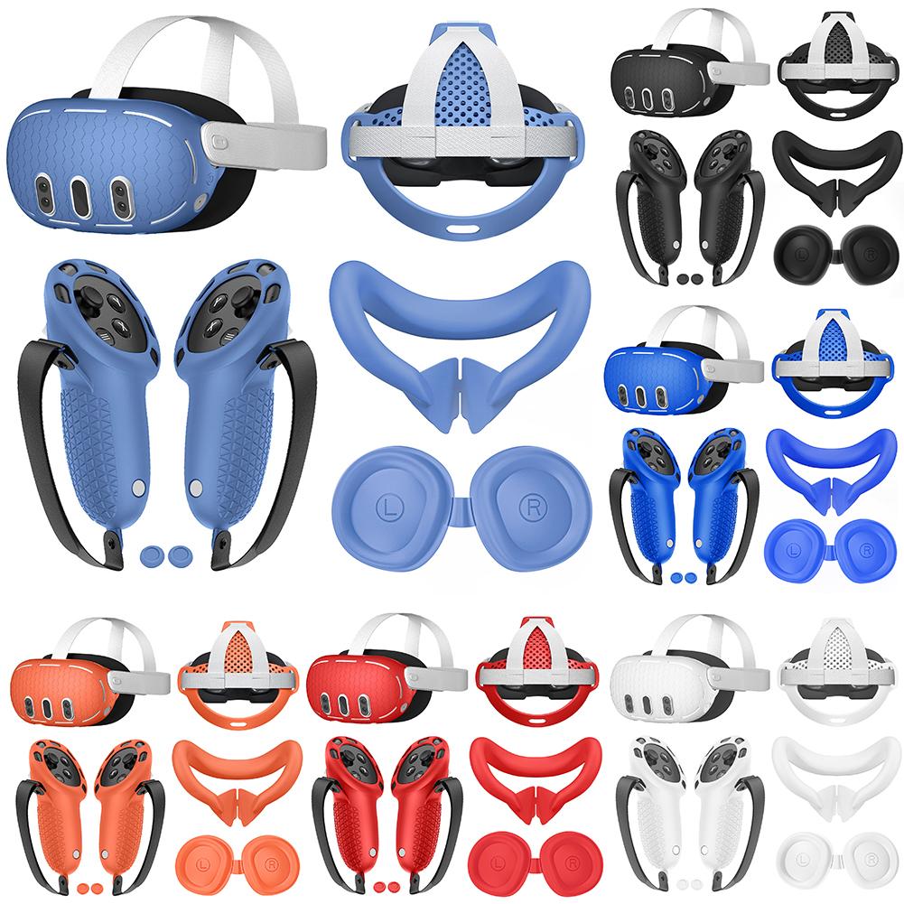 6 In1 VR аксессуары VR Shell Cover Контроллер Ручка Крышка Маска для лица Защита от падения объектива для Meta Quest 3 Аксессуар 
6 In1 VR аксессуары VR Shell Cover Контроллер Ручка Крышка Маска для лица Защита от падения объектива для Meta Quest 3 Аксессуар