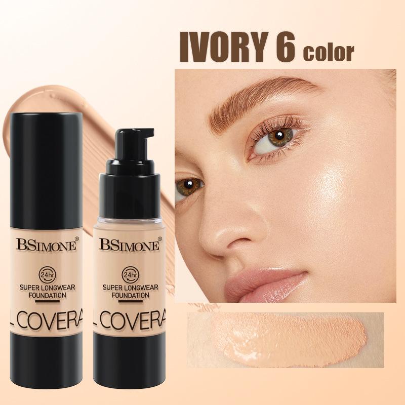 Bsimone Liquid Foundation, Waterproof, Matte Finish, Long Lasting, Concealer Cream For Uneven Tone- Daily Makeup Must-Have IVORY6
Bsimone Liquid Foundation, Waterproof, Matte Finish, Long Lasting, Concealer Cream For Uneven Tone- Daily Makeup Must-Have IVORY6