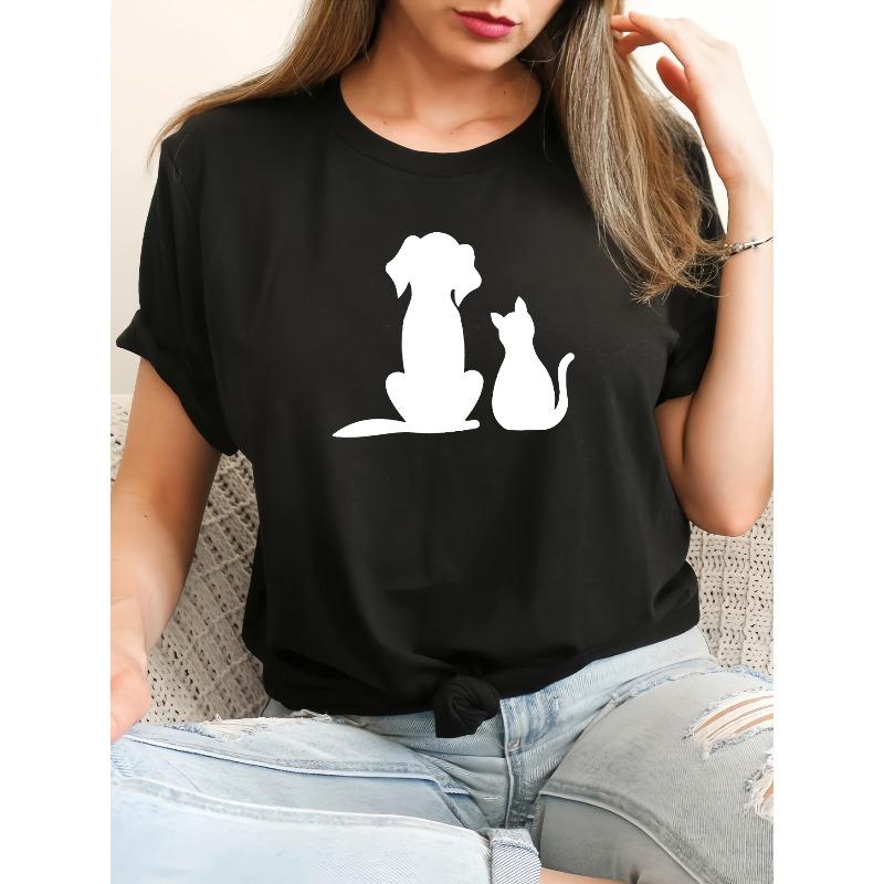 Women s Casual Sports T-Shirt Dog & Cat Print Round Neck Short Sleeve Spring Summer Top 4XL чорний
Women s Casual Sports T-Shirt Dog & Cat Print Round Neck Short Sleeve Spring Summer Top 4XL чорний