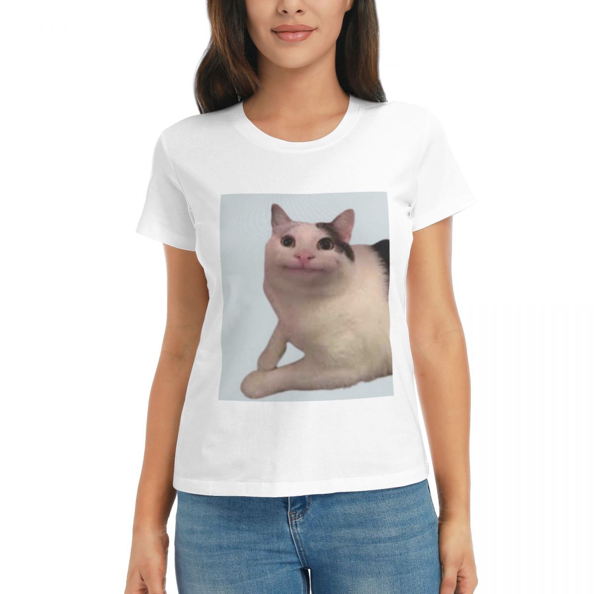 Women TShirt Beluga Cat Summer Short Sleeve Tees Round Neck Cotton T Shirts Clothes Tops Streetwear S
Women TShirt Beluga Cat Summer Short Sleeve Tees Round Neck Cotton T Shirts Clothes Tops Streetwear S