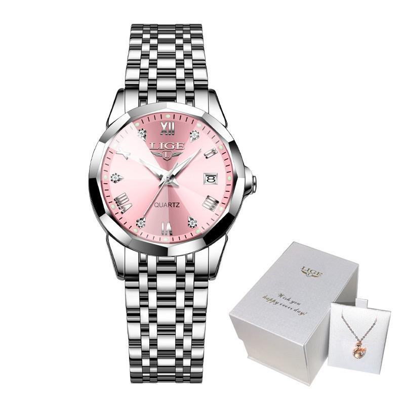 LIGE Fashion Women s Waterproof Rhinestone Steel Band Wristwatch
LIGE Fashion Women s Waterproof Rhinestone Steel Band Wristwatch