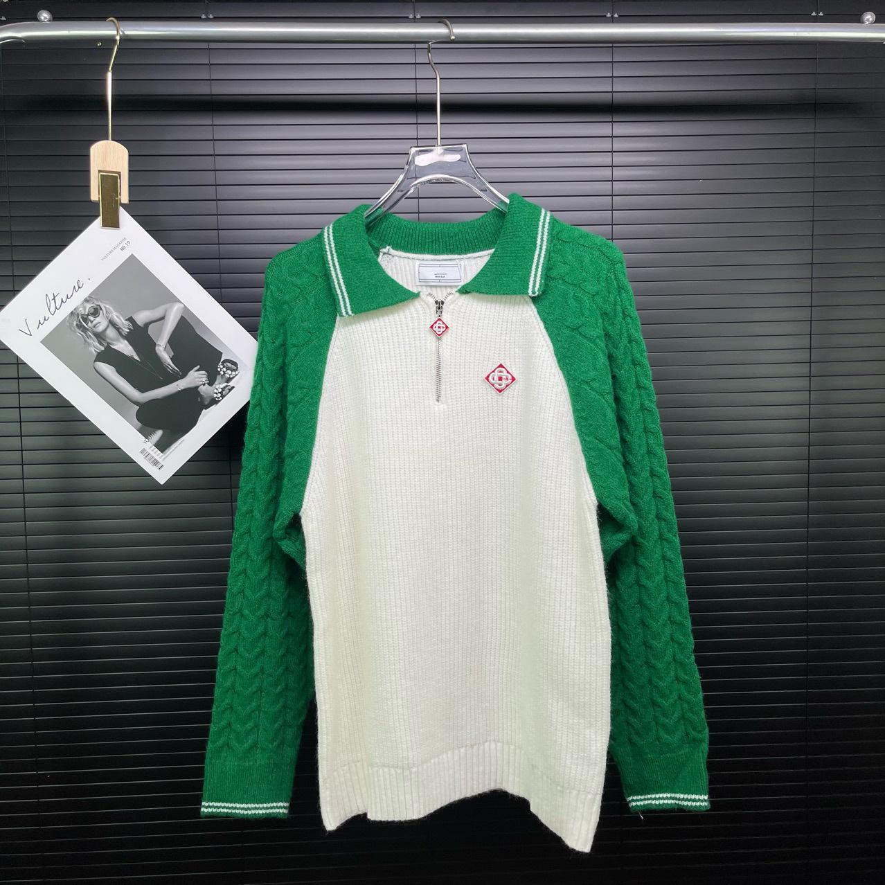 Casa Cardigan Polo Neck Knitwear with Embroidered Chest and Zipper - European and American Trend. Large
Casa Cardigan Polo Neck Knitwear with Embroidered Chest and Zipper - European and American Trend. Large