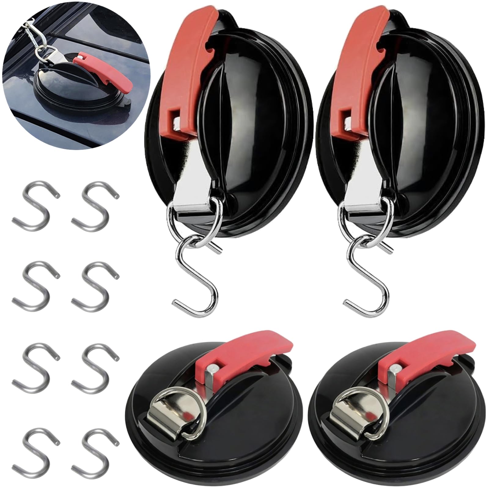 Присоски Ailunate с сильным всасыванием для боковых тентов автомобиля, крепление в одно касание, фиксированная фурнитура, соединяются с палатками и солнцезащитными козырьками (4-Pack)
Присоски Ailunate с сильным всасыванием для боковых тентов автомобиля, крепление в одно касание, фиксированная фурнитура, соединяются с палатками и солнцезащитными козырьками (4-Pack)