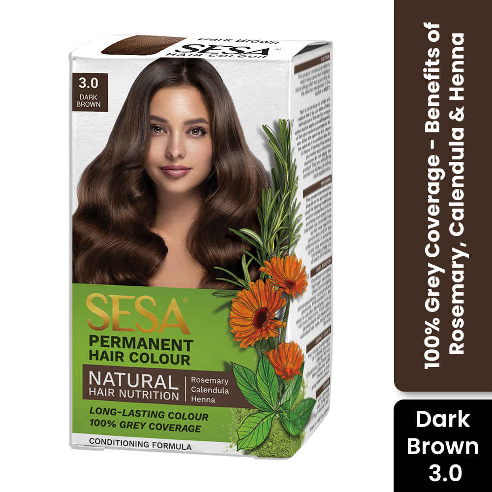 Sesa Dark Brown 3.0 Hair Colour For Men And Women 118ml Pack Of 1 Covers Grey Adds Shine Long Lasting Soft Glossy Finish Hair Dye
Sesa Dark Brown 3.0 Hair Colour For Men And Women 118ml Pack Of 1 Covers Grey Adds Shine Long Lasting Soft Glossy Finish Hair Dye