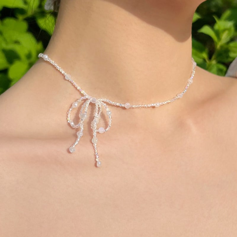 FANTASTIC PLANET ribbon beads necklace (WHITE) WHITE
FANTASTIC PLANET ribbon beads necklace (WHITE) WHITE