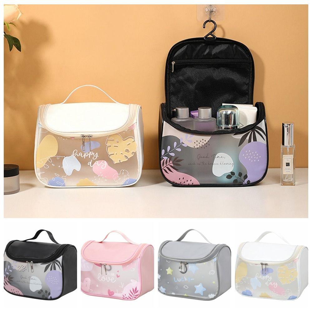 Zipper Waterproof Transparent Makeup Bag Lager Capacity Hanging Cosmetic Bag Cute Outdoor
Zipper Waterproof Transparent Makeup Bag Lager Capacity Hanging Cosmetic Bag Cute Outdoor