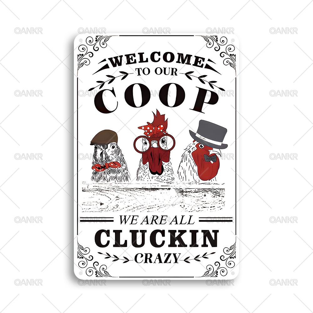 Vintage Metal Tin Sign Ideal Gift Welcome To Our Coop Metal Signs for Man Cave Garage Farm Bar Garden Home Wall Decor Plaque 20x30cm(7.8x11.8inch)
Vintage Metal Tin Sign Ideal Gift Welcome To Our Coop Metal Signs for Man Cave Garage Farm Bar Garden Home Wall Decor Plaque 20x30cm(7.8x11.8inch)