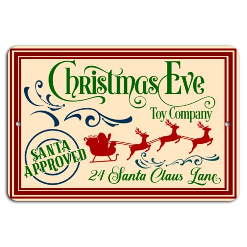Christmas Eve Toy Co Santa Approved Magic on a Rustic Cream CanvasAluminum 20x30cm(7.8x11.8inch)
Christmas Eve Toy Co Santa Approved Magic on a Rustic Cream CanvasAluminum 20x30cm(7.8x11.8inch)