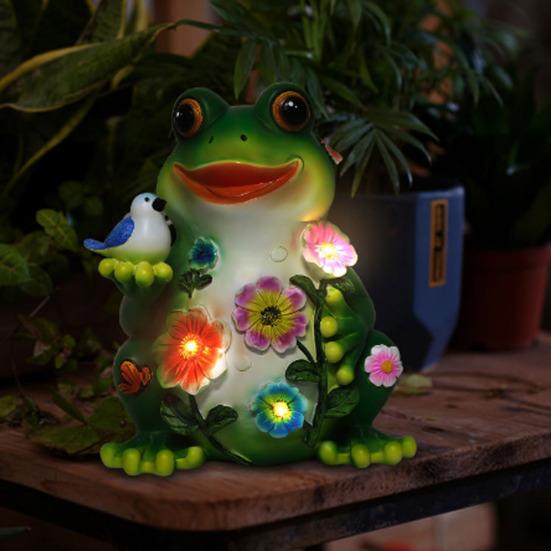 Yousheng Frog Solar Ornament Resin Frog Statue with LED Lights Outdoor Frog Sculpture Solar Light for Garden Yard Patio Balcony
Yousheng Frog Solar Ornament Resin Frog Statue with LED Lights Outdoor Frog Sculpture Solar Light for Garden Yard Patio Balcony