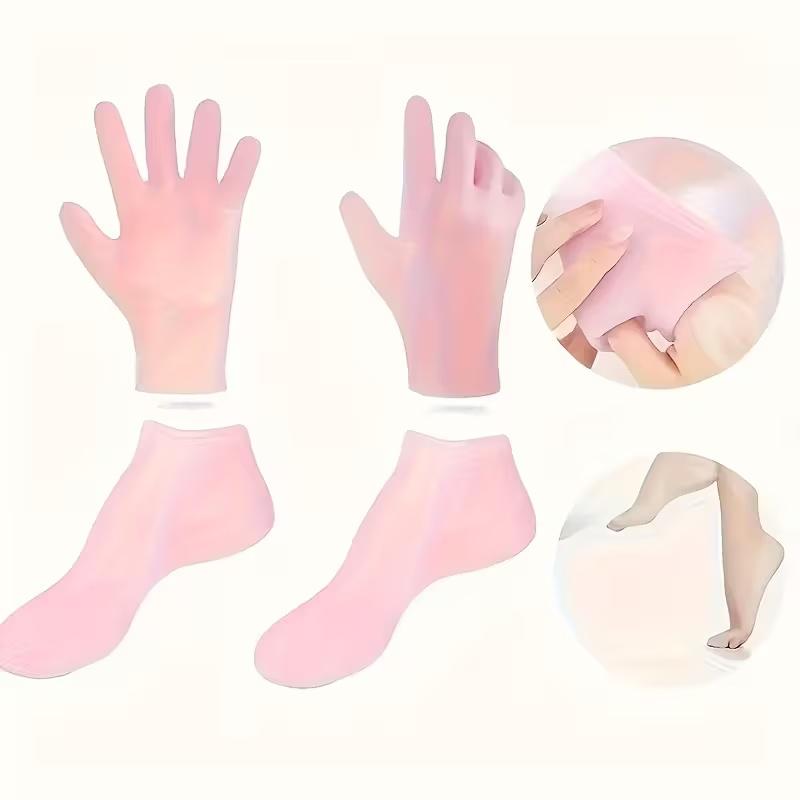 Silicone Moisture Socks & Gloves Set for Dry Cracked Skin, 4-Pc Reusable Non-Slip Treatment, Unscented M кавун червоний колір
Silicone Moisture Socks & Gloves Set for Dry Cracked Skin, 4-Pc Reusable Non-Slip Treatment, Unscented M кавун червоний колір