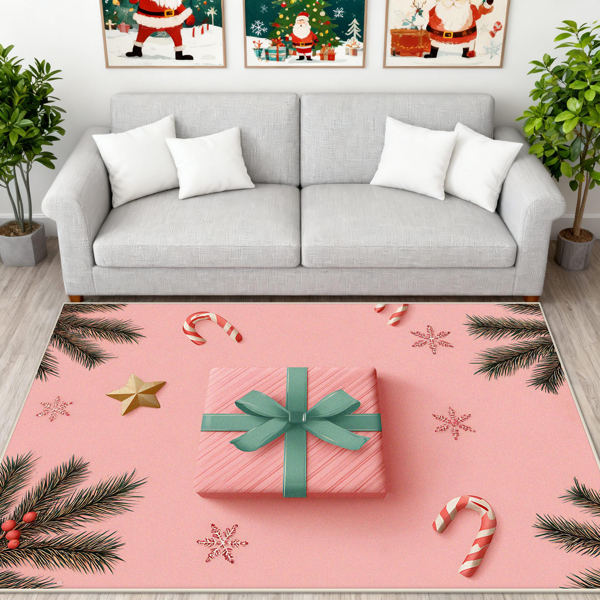 Pink Christmas Decoration Carpet Girl Bedroom Cloakroom Non-slip Floor Mat Creativity Living Room Sofa Area Rug Entrance Doormat 60x90cm
Pink Christmas Decoration Carpet Girl Bedroom Cloakroom Non-slip Floor Mat Creativity Living Room Sofa Area Rug Entrance Doormat 60x90cm