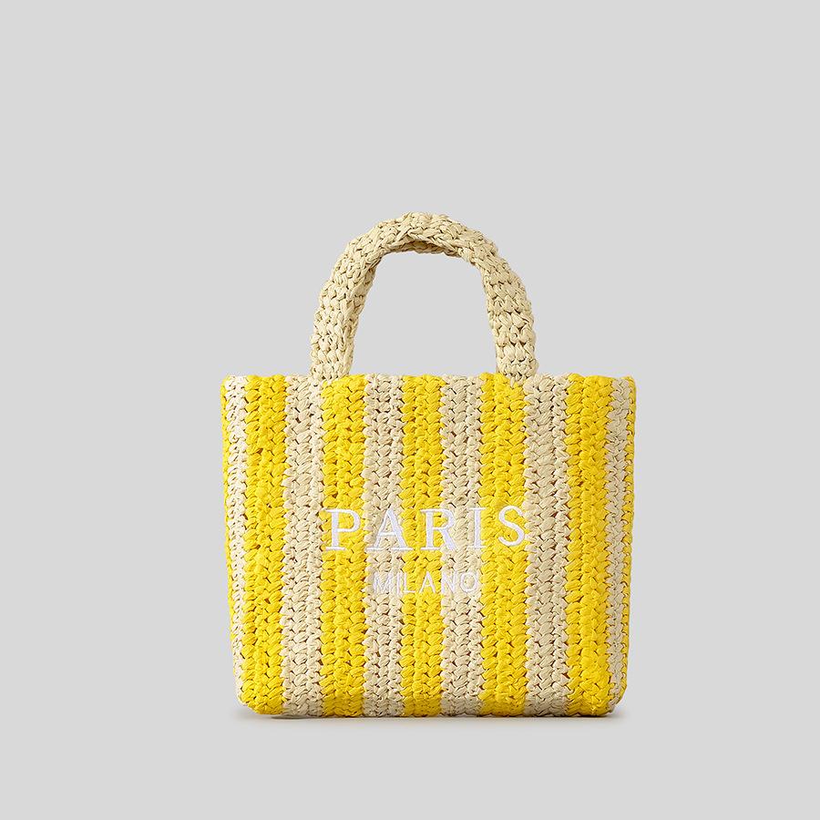 Woven Designer Bags for Women Handbags Summer Striped Straw Bag Candy Color Travel Beach Bag Handmade Paper Rope Tote Bag
Woven Designer Bags for Women Handbags Summer Striped Straw Bag Candy Color Travel Beach Bag Handmade Paper Rope Tote Bag