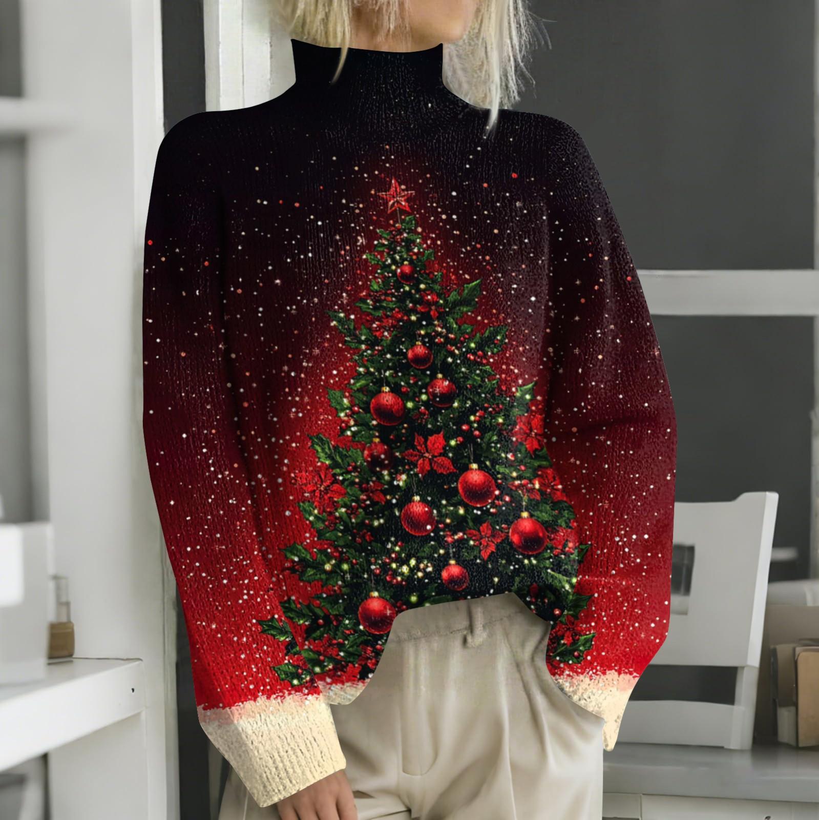 Рождественские толстовки для женщин Вязаный свитер Милая рубашка Осенняя водолазка Пуловер Топы M
Рождественские толстовки для женщин Вязаный свитер Милая рубашка Осенняя водолазка Пуловер Топы M
