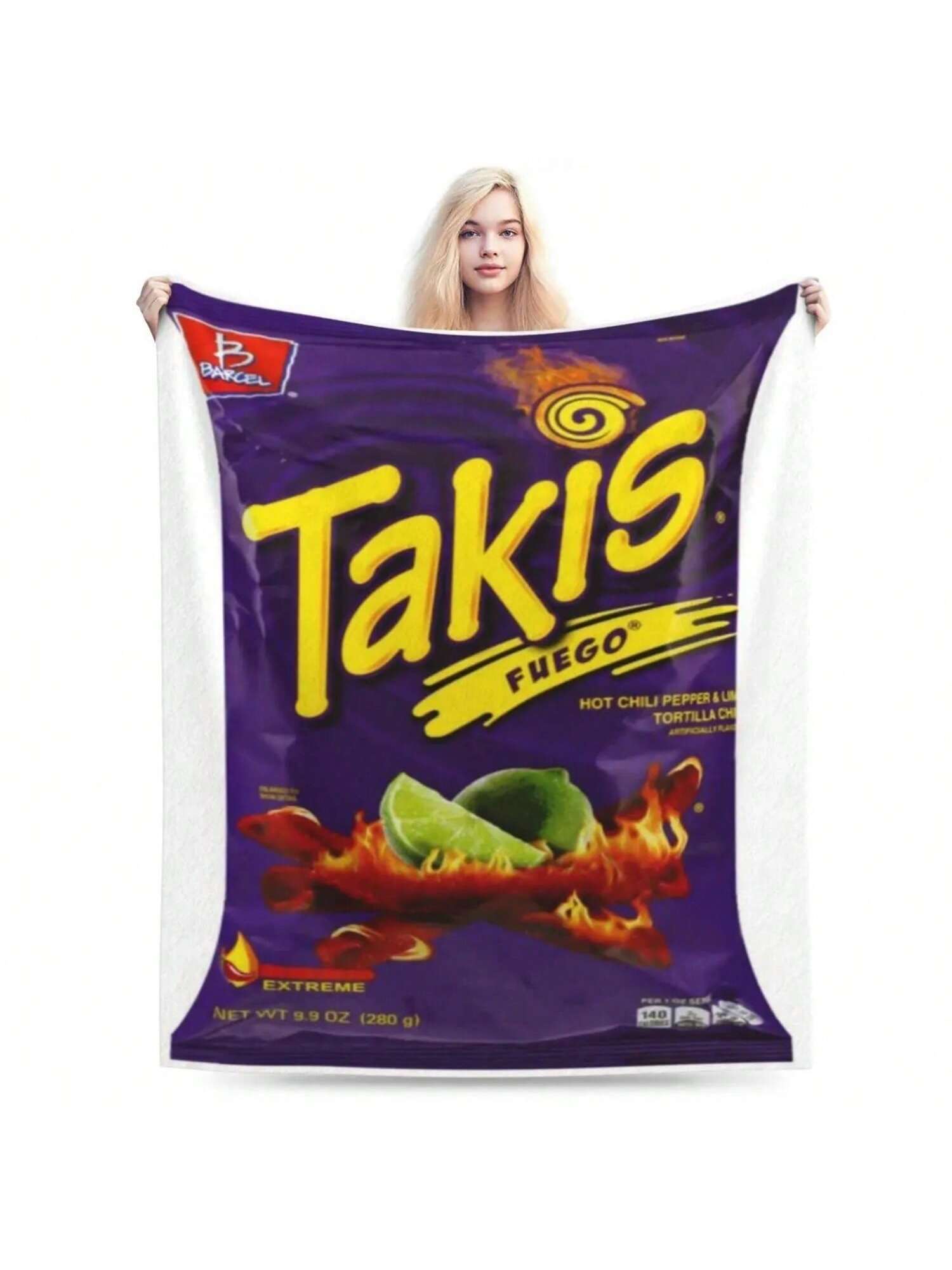 Желто-фиолетовый пакетик снеков Takis Ультрамягкое микрофлисовое одеяло 75X95CM серый
Желто-фиолетовый пакетик снеков Takis Ультрамягкое микрофлисовое одеяло 75X95CM серый