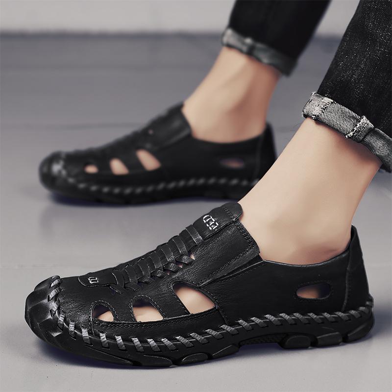 Новые мужские кожаные сандалии ручной работы 2025 года, плоские сандалии, модные мужские, подходящие для пляжного отдыха, летние, коричневые, нескользящие сандалии 38 чёрный
Новые мужские кожаные сандалии ручной работы 2025 года, плоские сандалии, модные мужские, подходящие для пляжного отдыха, летние, коричневые, нескользящие сандалии 38 чёрный