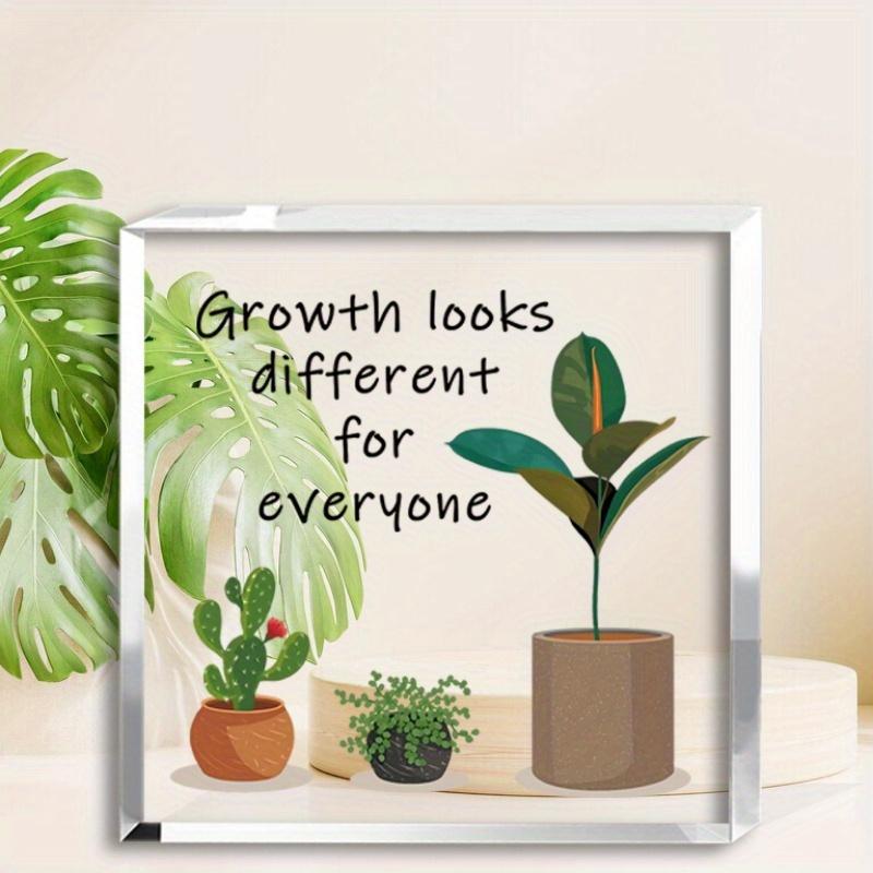 Inspirational Wooden Sign - Growth Looks Different for Everyone Motivational Desk Decor, Perfect Cheer-Up Gift for Friends & Coworkers, Ideal for 10*10cm
Inspirational Wooden Sign - Growth Looks Different for Everyone Motivational Desk Decor, Perfect Cheer-Up Gift for Friends & Coworkers, Ideal for 10*10cm