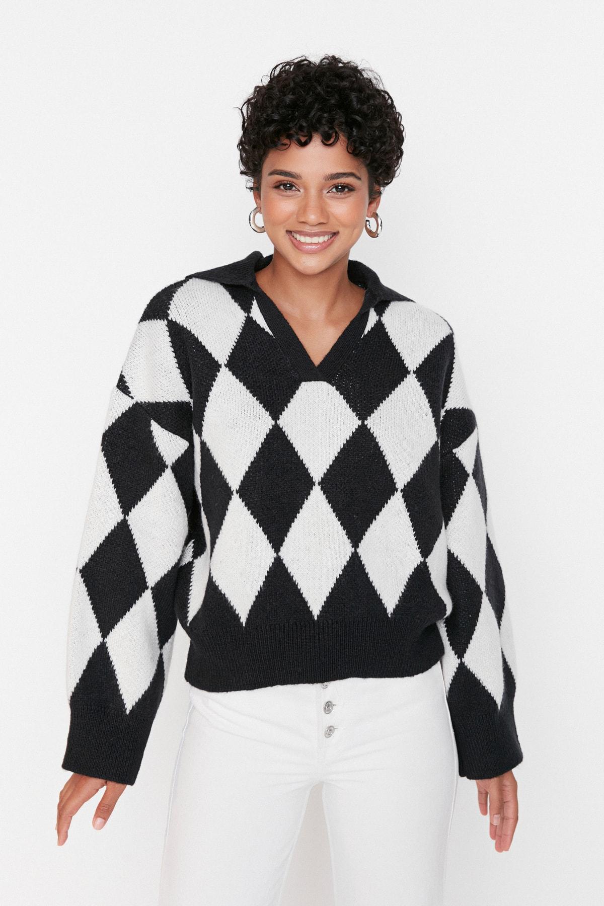 Women s Fashion New Sweater Black Wide Fit Soft Textured Patterned Knitwear Sweater M бежевий
Women s Fashion New Sweater Black Wide Fit Soft Textured Patterned Knitwear Sweater M бежевий