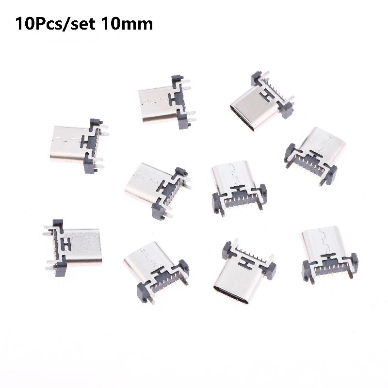 10Pcs Type-C Female Socket 16Pin Vertical 180 Degree Type-C USB Connector H 9.3mm/10mm/10.5mm/12.4mm/13.1mm/13.7mm/15mm
10Pcs Type-C Female Socket 16Pin Vertical 180 Degree Type-C USB Connector H 9.3mm/10mm/10.5mm/12.4mm/13.1mm/13.7mm/15mm