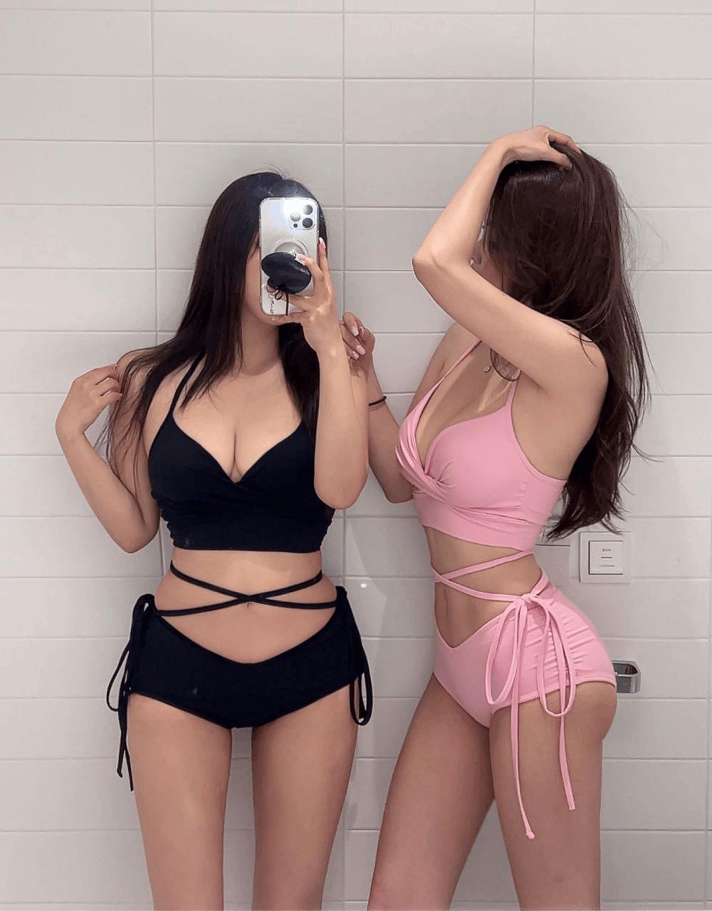 Женское сексуальное купальное бикини на бретельках однотонное - Купальник треугольник для пляжа и горячих источников, стройнящий XL розовый
Женское сексуальное купальное бикини на бретельках однотонное - Купальник треугольник для пляжа и горячих источников, стройнящий XL розовый