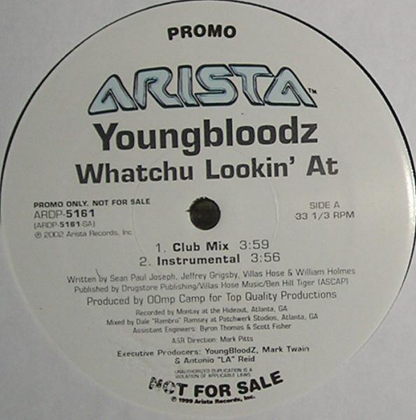 12inch Record YOUNGBLOODZ - Whatchu Lookin At ARDP5161 Arista 2002 US Rap & Hip-Hop/R&B Used
12inch Record YOUNGBLOODZ - Whatchu Lookin At ARDP5161 Arista 2002 US Rap & Hip-Hop/R&B Used