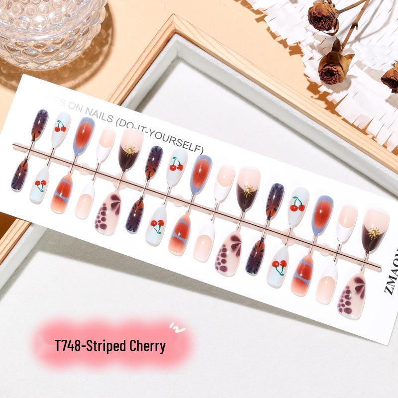 Cherry Striped 3D Cat Eye Nail Stickers, Cool Contrasting Colors, 30 Pieces M/M/M Full Set
Cherry Striped 3D Cat Eye Nail Stickers, Cool Contrasting Colors, 30 Pieces M/M/M Full Set