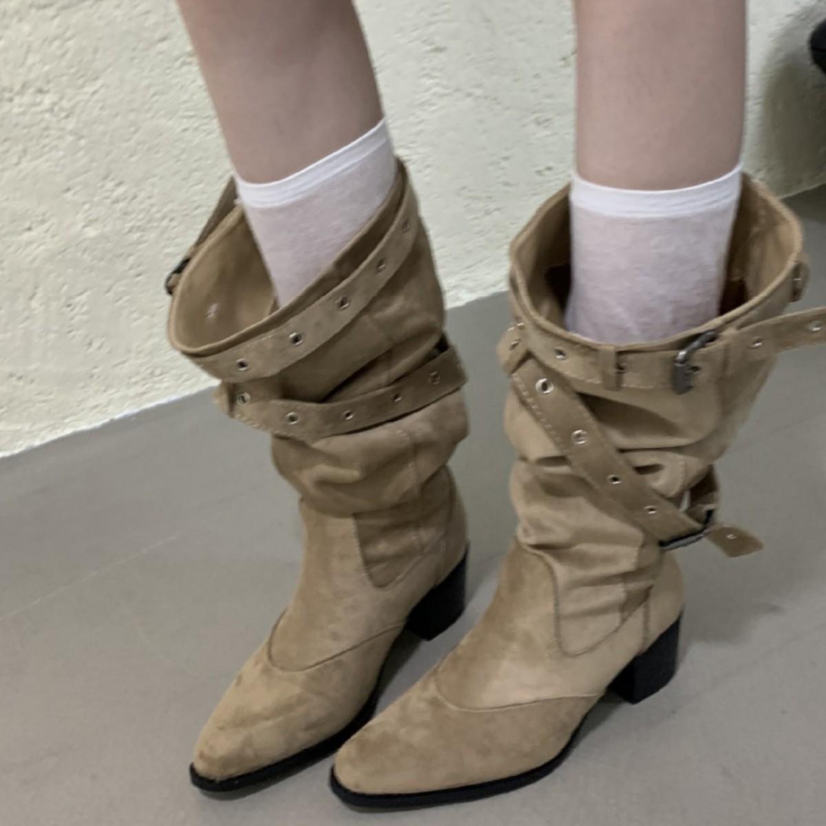 Big tube circumference boots women 2025 autumn and winter suede babes but knee boots pointed thick heel thin pile boots women 39
Big tube circumference boots women 2025 autumn and winter suede babes but knee boots pointed thick heel thin pile boots women 39