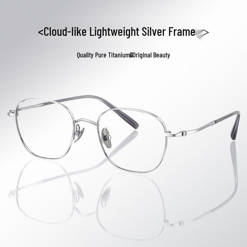 Super Light Pure Titanium Korean-Style Silver Glasses Frames for Women - Ideal for Round and Square Faces, High-Intelligence Design Rose Gold
Super Light Pure Titanium Korean-Style Silver Glasses Frames for Women - Ideal for Round and Square Faces, High-Intelligence Design Rose Gold