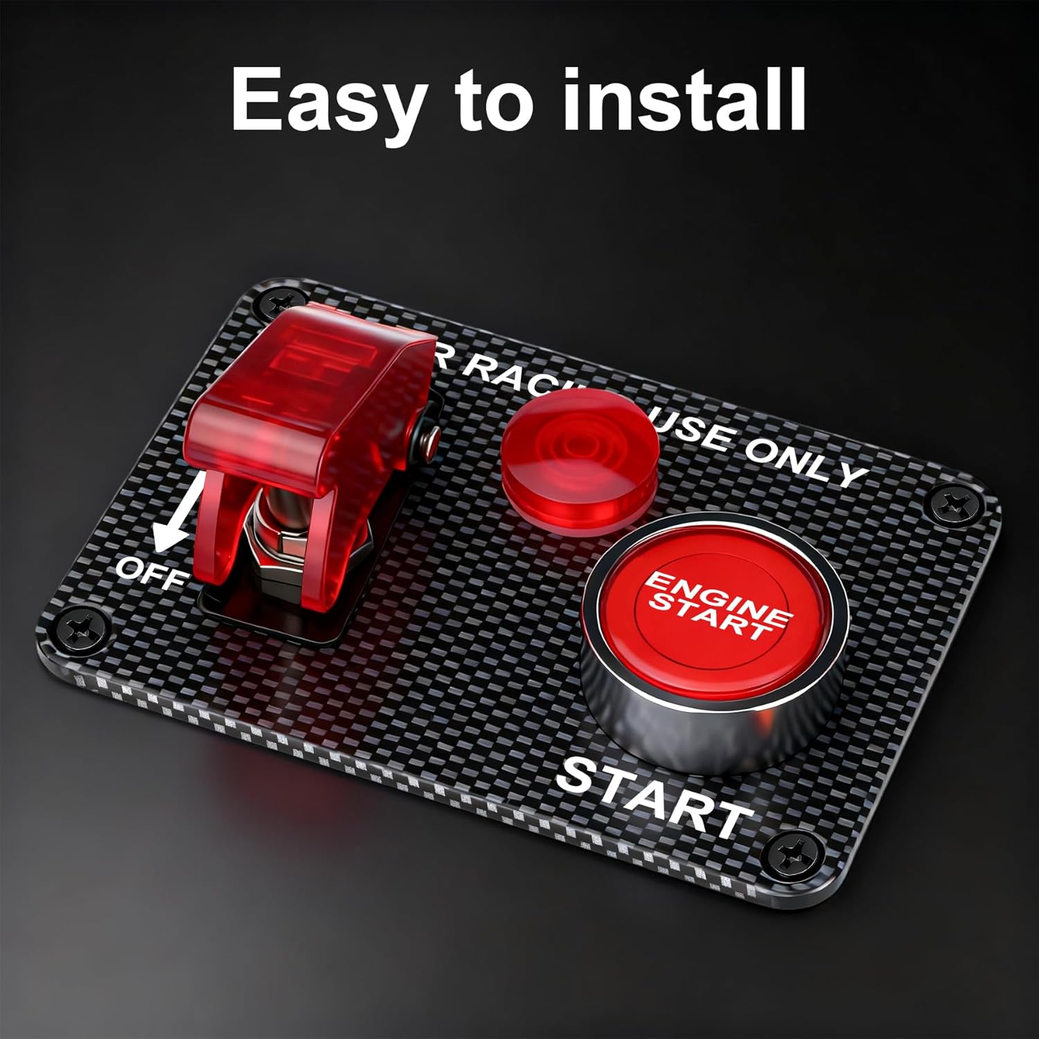 12V Carbon Ignition Switch Panel, 2 in 1 with Engine Push Button Toggle Switches, with LED Light 12AWG Relay Kit for RV Truck Racing Car Boat Marine
12V Carbon Ignition Switch Panel, 2 in 1 with Engine Push Button Toggle Switches, with LED Light 12AWG Relay Kit for RV Truck Racing Car Boat Marine