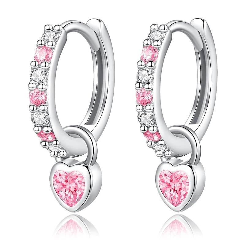 Silver Thunder earrings ladies high quality zirconia pink birthstone hoop earrings sway Compatible with metal allergies silver 925 Fashionable adult
Silver Thunder earrings ladies high quality zirconia pink birthstone hoop earrings sway Compatible with metal allergies silver 925 Fashionable adult