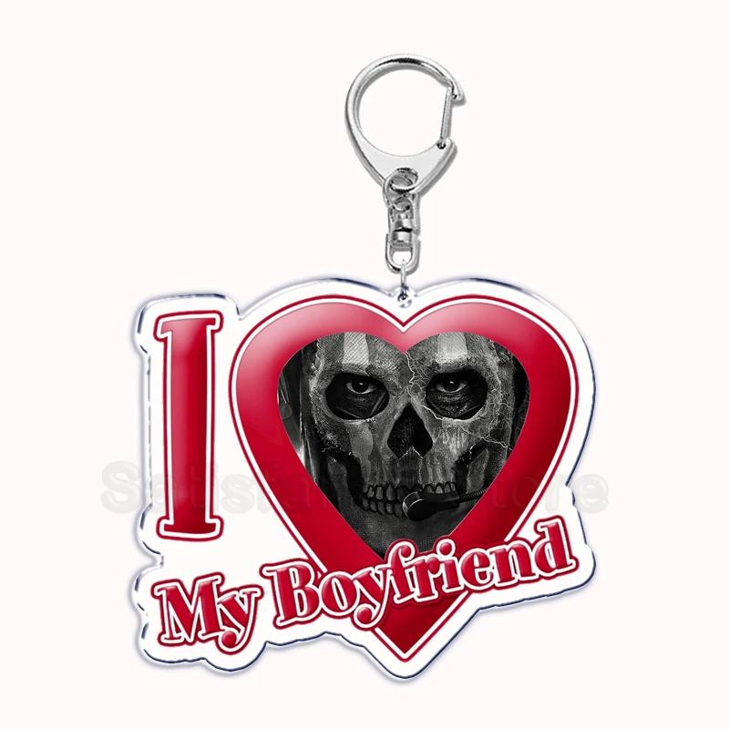 Creative I Love My Boyfriend Heart Acrylic Key Chain Pendant Game Leon Ghost Bf Key Ring Keychains for Bag Pendant Jewelry Gift
Creative I Love My Boyfriend Heart Acrylic Key Chain Pendant Game Leon Ghost Bf Key Ring Keychains for Bag Pendant Jewelry Gift