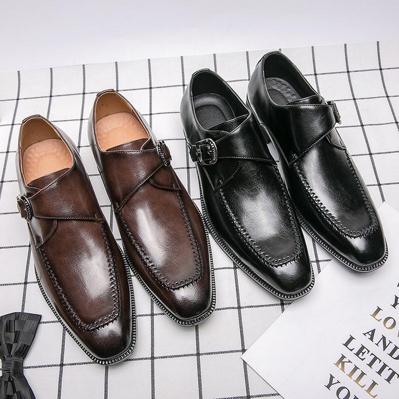 Spring and autumn fashion square head leather shoes youth polish retro casual men s shoes British style buckle low-top formal leather shoes 38
Spring and autumn fashion square head leather shoes youth polish retro casual men s shoes British style buckle low-top formal leather shoes 38