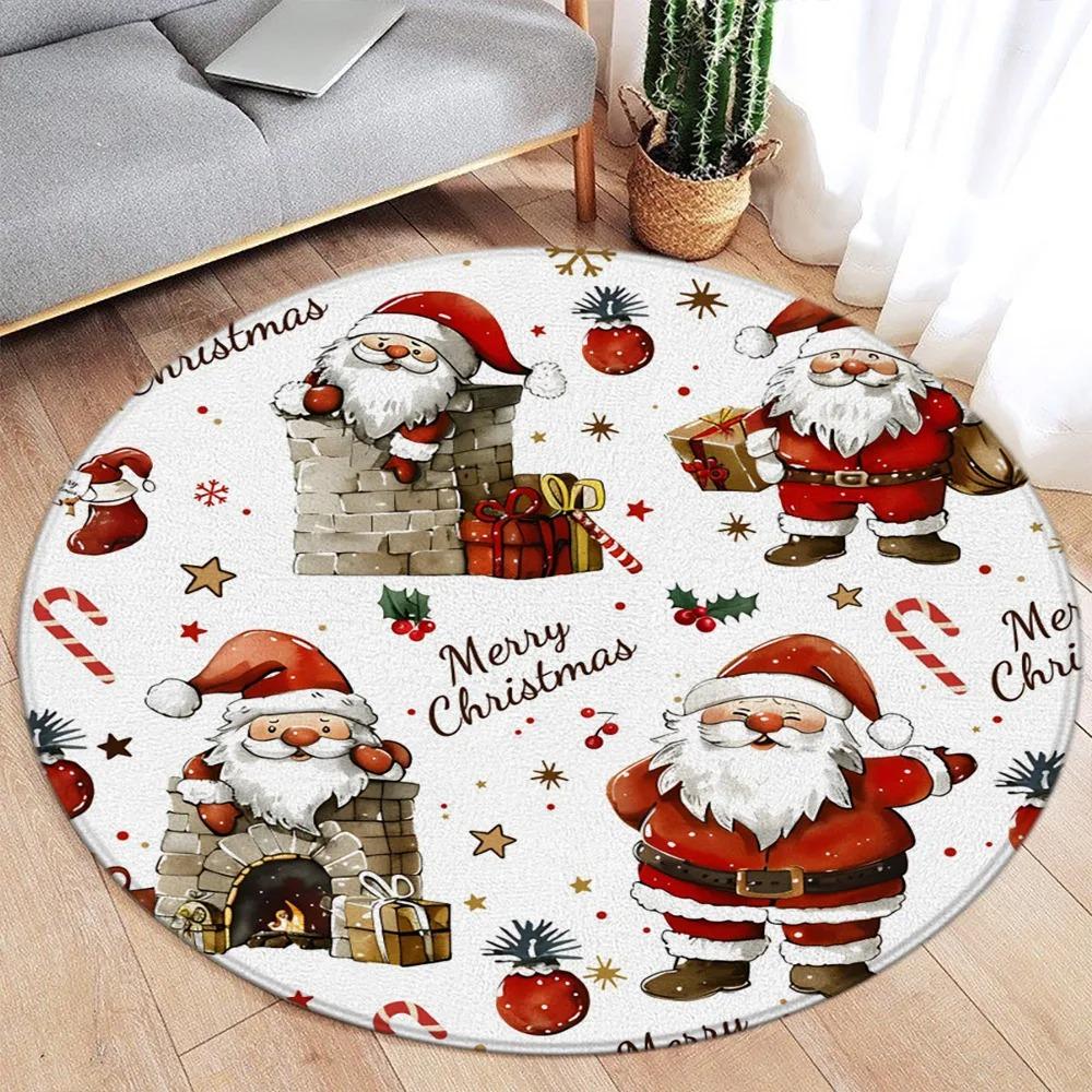 Winter Christmas Theme Round Carpet Cute Snowman, Christmas Tree, Reindeer, Forest, Snowflake Gift Pattern Home Living Room Mat 40x40cm
Winter Christmas Theme Round Carpet Cute Snowman, Christmas Tree, Reindeer, Forest, Snowflake Gift Pattern Home Living Room Mat 40x40cm