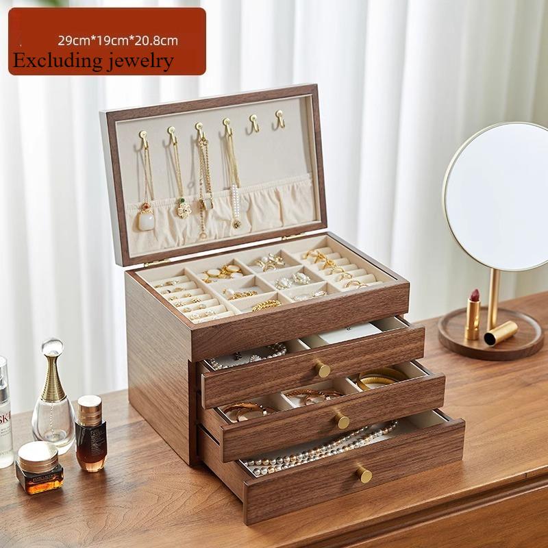 BEPAN Solid Wood Jewelry Box with Lock Necklace Hand Jewelry Multi-layer Storage Box High-end Exquisite Jewelry Large Capacity
BEPAN Solid Wood Jewelry Box with Lock Necklace Hand Jewelry Multi-layer Storage Box High-end Exquisite Jewelry Large Capacity