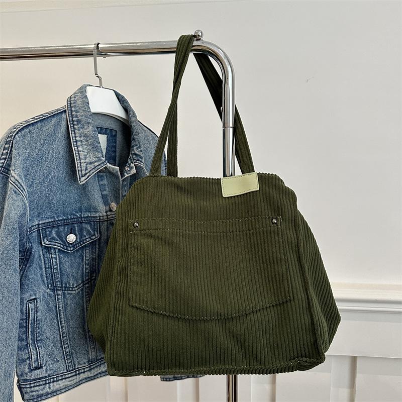 Large bag Large capacity corduroy tote bag Women s bag Retro women s shopping bag Canvas bag Tide bag Shoulder bag зелений
Large bag Large capacity corduroy tote bag Women s bag Retro women s shopping bag Canvas bag Tide bag Shoulder bag зелений