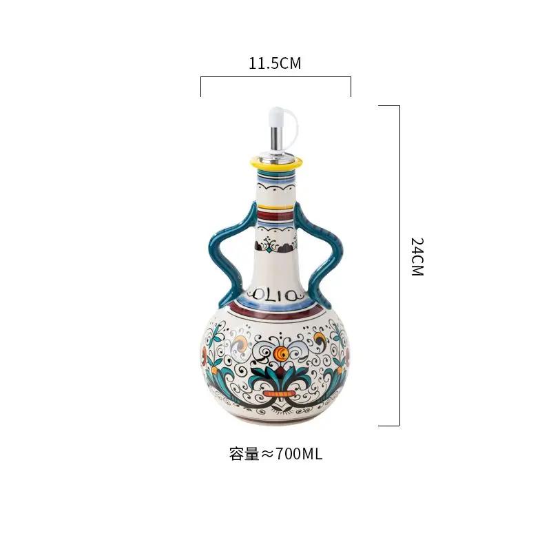 Binaural Bohemian Style Ceramic Olive Oil Bottle Home Kitchen Soy Sauce Vinegar Bottle Multi-functional Arrange Flowers Vase New
Binaural Bohemian Style Ceramic Olive Oil Bottle Home Kitchen Soy Sauce Vinegar Bottle Multi-functional Arrange Flowers Vase New