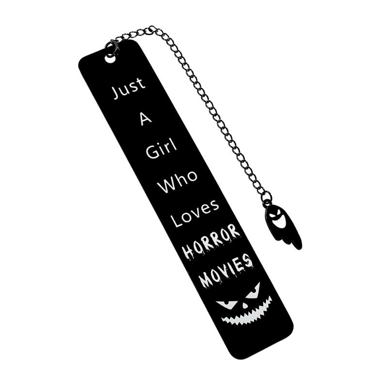 Horror Movie Lover Metal Bookmark With Ghost Charm Spooky Gothic Book Mark Dark Academia Reading Gift For Halloween A1
Horror Movie Lover Metal Bookmark With Ghost Charm Spooky Gothic Book Mark Dark Academia Reading Gift For Halloween A1