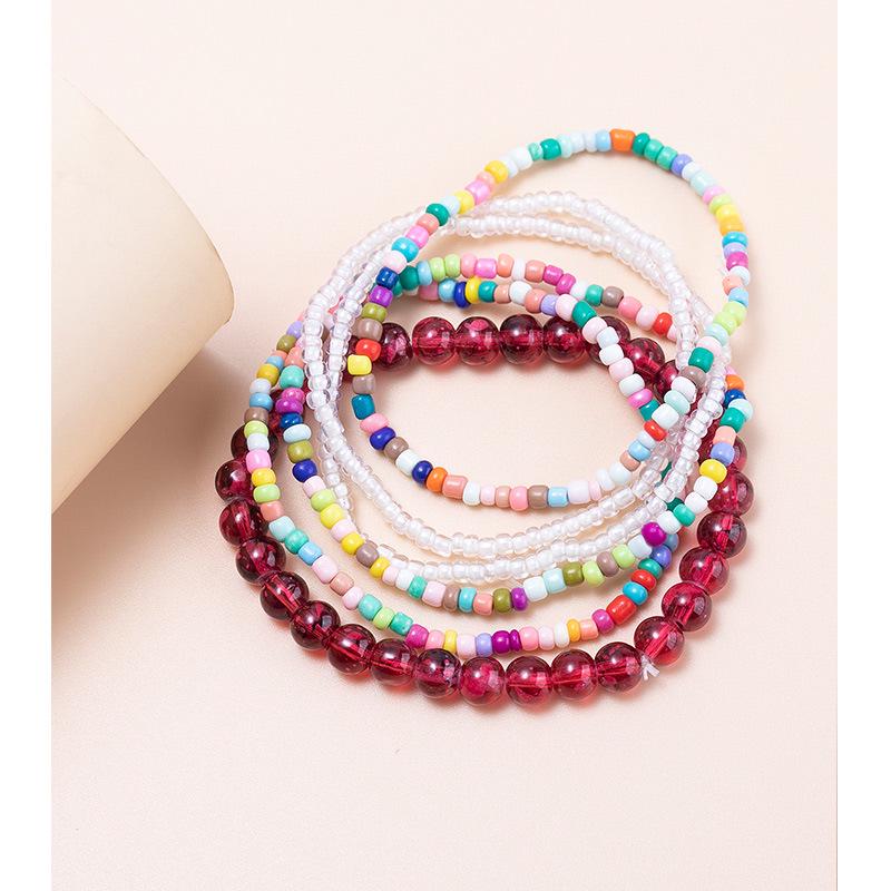 Bohemian Color-Block Layered Elastic Bracelets for Women: Trendy Vacation Style Glass Seed Bead
Bohemian Color-Block Layered Elastic Bracelets for Women: Trendy Vacation Style Glass Seed Bead