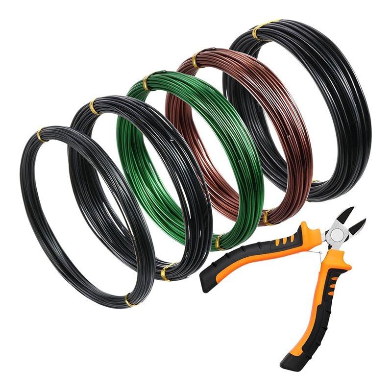 A34R Aluminum Bonsai Training Wire& Cutter Set-5 Rolls 160 Feet With Adjustable Anodized Wires(1/1.5/2.0 Mm)
A34R Aluminum Bonsai Training Wire& Cutter Set-5 Rolls 160 Feet With Adjustable Anodized Wires(1/1.5/2.0 Mm)
