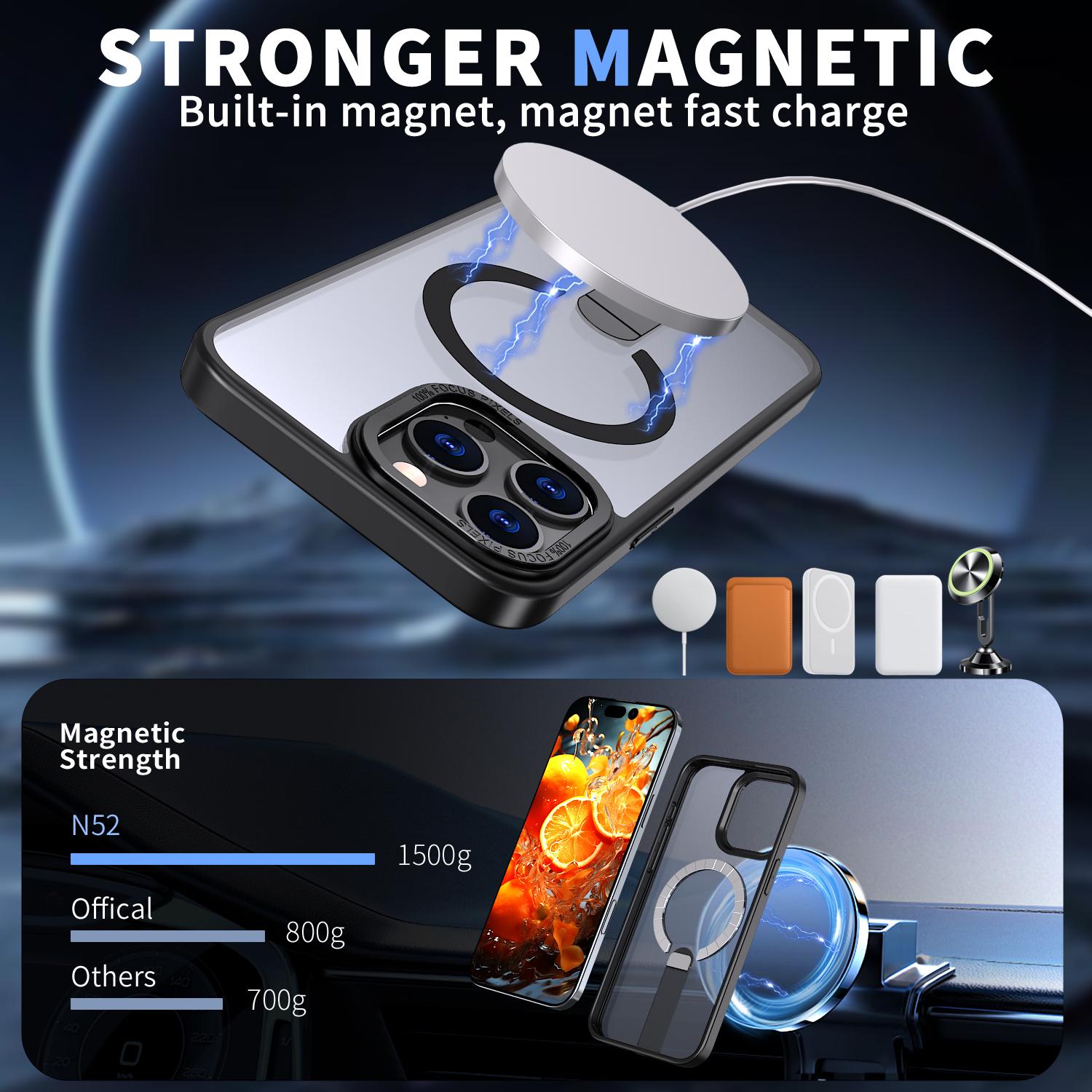 For iPhone 14 Pro Max Case Compatible with MagSafe Kickstand TPU+Acrylic Phone Cover Black
For iPhone 14 Pro Max Case Compatible with MagSafe Kickstand TPU+Acrylic Phone Cover Black
