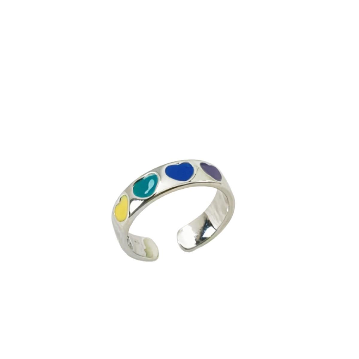 Colorful Heart-Shaped Hip Hop Ring: European & American Style, Women s Trendy Hand Jewelry
Colorful Heart-Shaped Hip Hop Ring: European & American Style, Women s Trendy Hand Jewelry