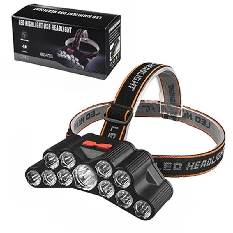 11 LED Headlamp - USB Rechargeable Strong Light with 18650 Battery for Outdoor Use
11 LED Headlamp - USB Rechargeable Strong Light with 18650 Battery for Outdoor Use