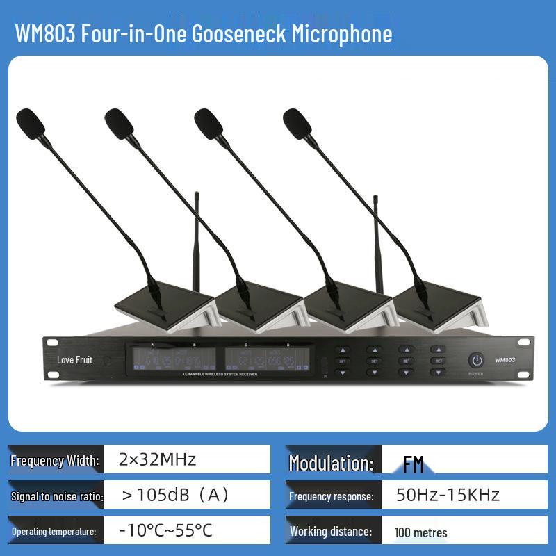 Aishangke WM803 Wireless Gooseneck Conference Microphone for School and Stage.
Aishangke WM803 Wireless Gooseneck Conference Microphone for School and Stage.