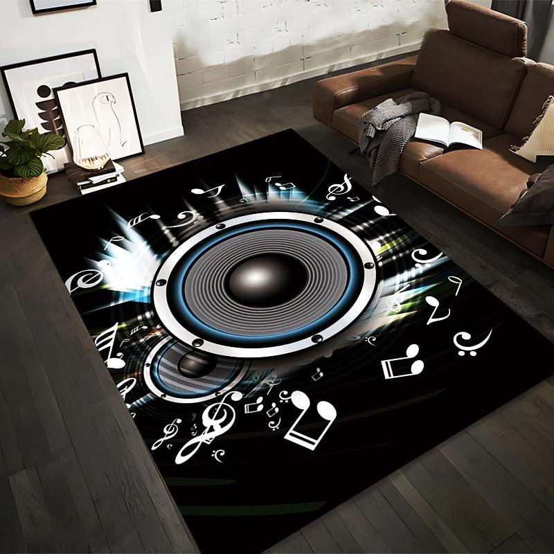 Music Speaker Design Rug with Notes, Black Modern Carpet Decor Suitable for use as an anti-slip for living room bedroom sofas 40x60cm( 15x23in )
Music Speaker Design Rug with Notes, Black Modern Carpet Decor Suitable for use as an anti-slip for living room bedroom sofas 40x60cm( 15x23in )