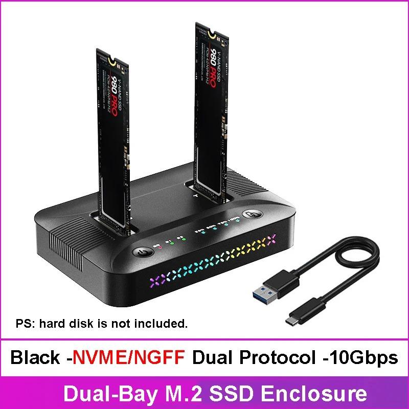 Подвійний док-станція для M.2 SSD Type C USB 3.1 10Gbps M.2 NVME SATA NGFF Подвійний протокол Корпус для SSD Офлайн-клонування Дуплікатор жорстких дисків NVME SATA 10Gbps
Подвійний док-станція для M.2 SSD Type C USB 3.1 10Gbps M.2 NVME SATA NGFF Подвійний протокол Корпус для SSD Офлайн-клонування Дуплікатор жорстких дисків NVME SATA 10Gbps