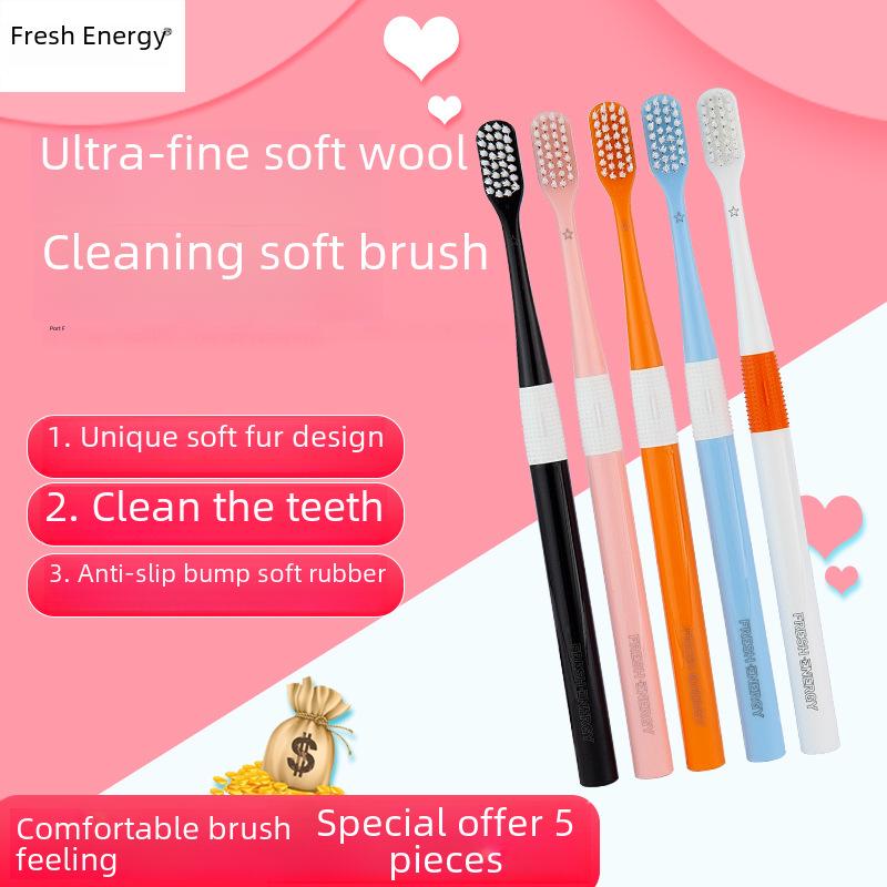 Unique Soft Bristle Toothbrushes with Non-Slip Handle - Gentle on Gums (Pack of 5) Macaron Soft Bristle Toothbrush Set of 5
Unique Soft Bristle Toothbrushes with Non-Slip Handle - Gentle on Gums (Pack of 5) Macaron Soft Bristle Toothbrush Set of 5