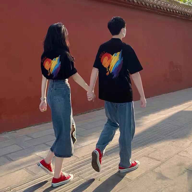 Couple s Cotton Short Sleeve T-Shirt - Girls Loose Round Neck Trendy Summer Print 3XL чорний
Couple s Cotton Short Sleeve T-Shirt - Girls Loose Round Neck Trendy Summer Print 3XL чорний