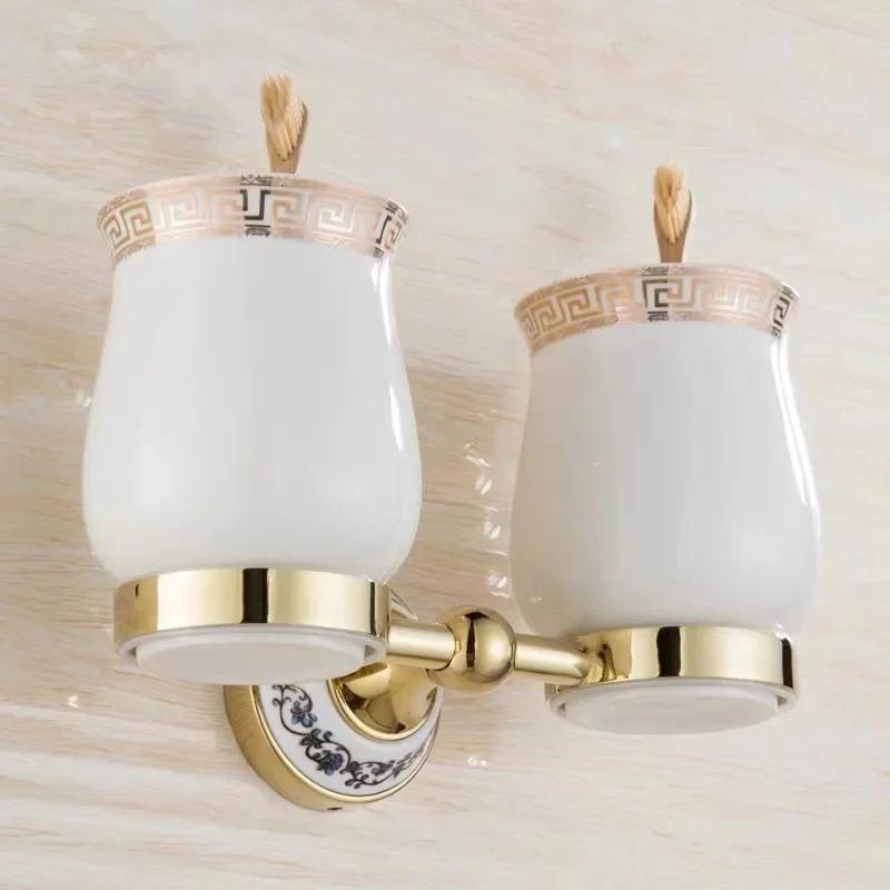 Bathroom Accessories Wall Mounted Paper Holder Toilet Gold Towel Ring Soap Box Cup Holder Luxury Ceramic Bathroom Hardware Set
Bathroom Accessories Wall Mounted Paper Holder Toilet Gold Towel Ring Soap Box Cup Holder Luxury Ceramic Bathroom Hardware Set