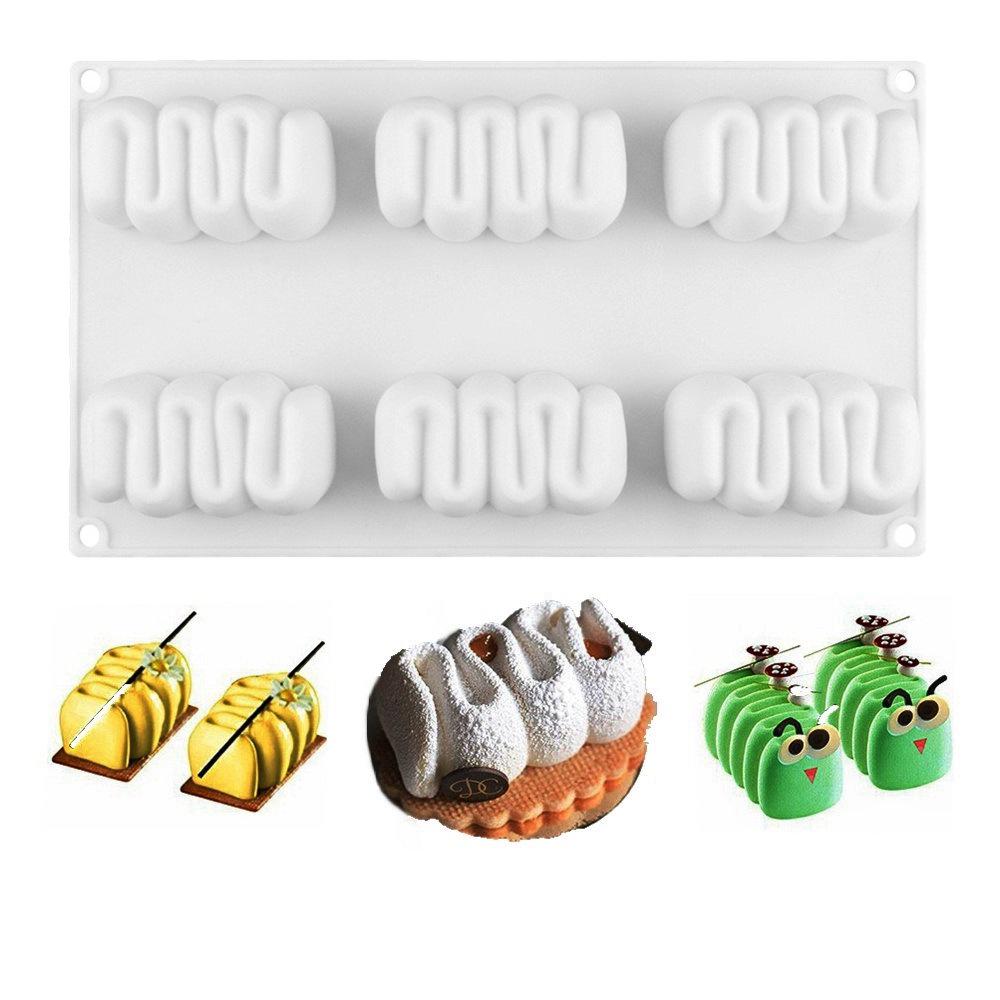 Caterpillar Mousse Bar & Twist Dessert Mold - 6-Cavity Chocolate Ice Cream Mold
Caterpillar Mousse Bar & Twist Dessert Mold - 6-Cavity Chocolate Ice Cream Mold