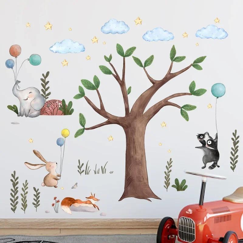 Big Tree Rabbit Balloon Cartoon Wallpaper Living Room Childrens Room Cute Decorative Wall Stickers Self-adhesive Wall Stickers A
Big Tree Rabbit Balloon Cartoon Wallpaper Living Room Childrens Room Cute Decorative Wall Stickers Self-adhesive Wall Stickers A