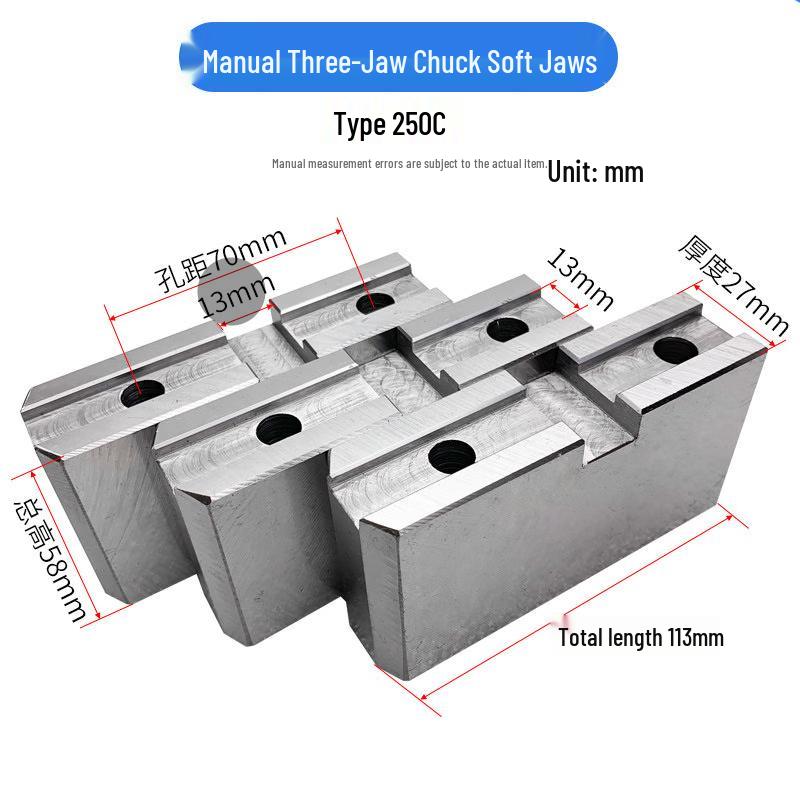 Integrated Soft Jaws for 3-Jaw Lathe Chuck
Integrated Soft Jaws for 3-Jaw Lathe Chuck
